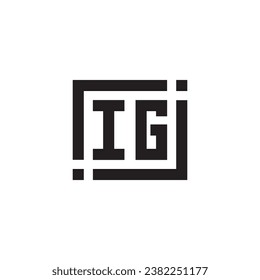 IG minimalist geometric symbol logo in high quality professional design that will print well across any print media