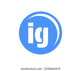 IG sport emblem or team logotype. Ball logo with a combination of Initial letter I and G for balls shop, sports company, training, club badge. Vector illustration.