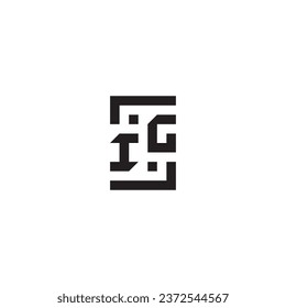 logotipo retro de concepto cuadrado IG en un diseño profesional de alta calidad que se imprimirá bien en cualquier medio de impresión