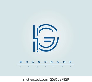 IG Technology Letter Logo Template. This tech letter logo is a graphic mark that uses letters to represent a technology company.