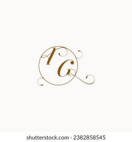IG uniquely wedding logo symbol of your marriage and you can use it on your wedding stationary