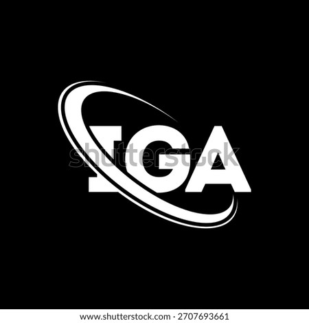 IGA logo. IGA letter. IGA letter logo design. Initials IGA logo linked with circle and uppercase monogram logo. IGA-typography for technology, business and real estate brand.