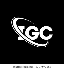 Logo der Regierungskonferenz. Schreiben der Regierungskonferenz. Logo-Design für IGC-Buchstaben. Initialen IGC-Logo mit Kreis und Großbuchstaben-Monogramm-Logo verbunden. IGC-Typografie für Technologie, Business und Immobilien Marke.