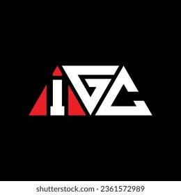 IGC Dreieck-Buchstaben Logo-Design mit Dreiecksform. IGC Dreieck Logo Design Monogramm. IGC Dreieck Vektor Logo Vorlage mit roter Farbe. IGC Dreieckslogo Einfach, elegant und luxuriös.