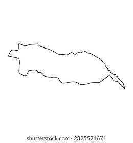 Mapa de la provincia de Igdir, divisiones administrativas de Turquía. Ilustración vectorial.