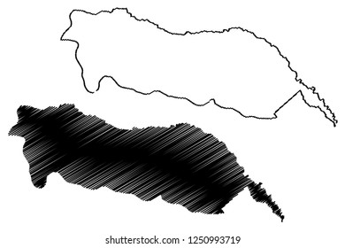 Igdir (Provinces of the Republic of Turkey) map vector illustration, scribble sketch Igdir ili map