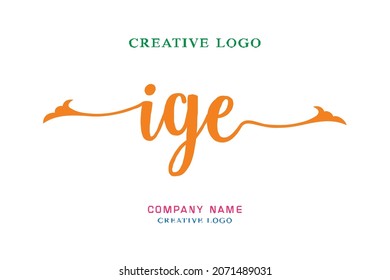 IGE lettering logo is simple, easy to understand and authoritative