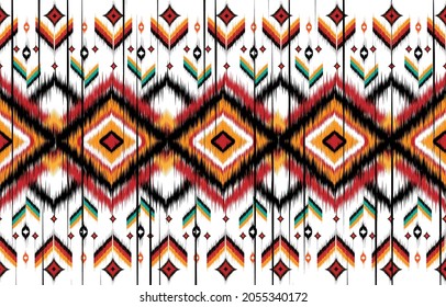 IGeometrische ethnisch-orientalische nahtlose Muster 
Design für Hintergrund, Teppich, Tapeten, Kleidung, Umhüllung, Batik,
Stoff, Vektorgrafik.Stickereistil.
