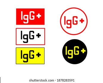IgG+ - conjunto de insignias aisladas en blanco