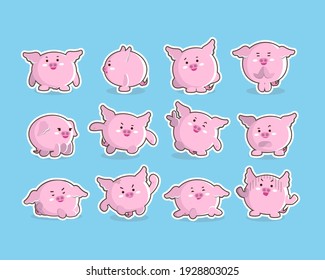 Iggi - Character Mascot Pig bundle package for promotion of your business