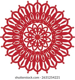 Mandala digital con diseño único y patrones llenos de colores