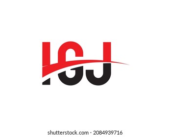 IGJ Letter Initial Logo Design Vector Illustration