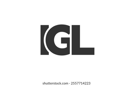 IGL logo design template with strong and modern bold text. Initial based vector logotype featuring simple and minimal typography. Trendy company identity ideal for businesses brand presence.