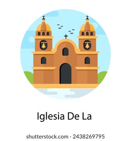 Iglesia de la flat rounded icon 