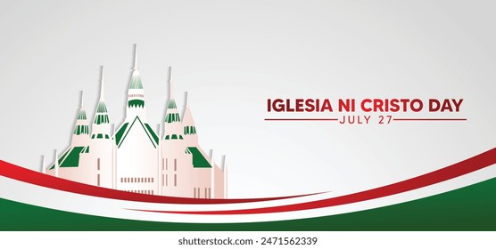 Iglesia ni Cristo Day 27 july church vector poster