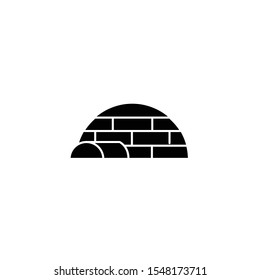 Igloo black filled vector icon