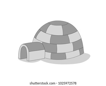 Igloo - Cartoon Vector Image