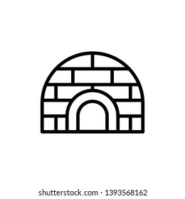  Igloo Eskimo Icon Outline Vector