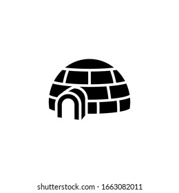 Igloo glyph icon. Clipart image isolated on white background