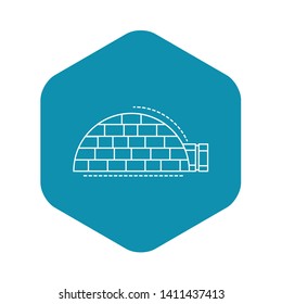 Igloo house icon. Outline igloo house vector icon for web design isolated on white background