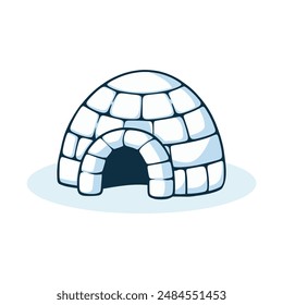 igloo house traditional culture people vector illustration template design