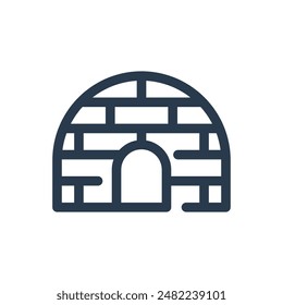 Igloo House Vector Icon Illustration