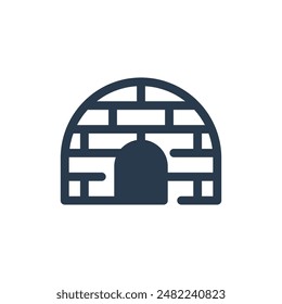 Igloo House Vector Icon Illustration