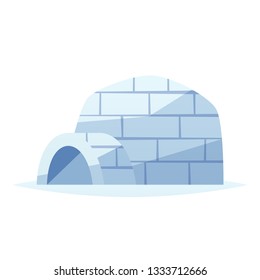 Igloo house vector isolated illustration