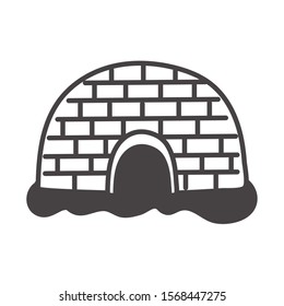igloo ice construction isolated icon vector illustration design