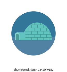 igloo ice construction isolated icon vector illustration design