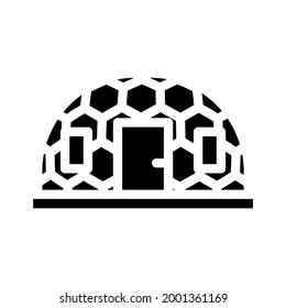 igloo ice house glyph icon vector. igloo ice house sign. isolated contour symbol black illustration