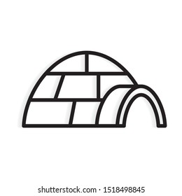 igloo ice house icon- vector illustration
