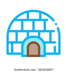 igloo icehouse icon vector. igloo icehouse sign. isolated contour symbol illustration