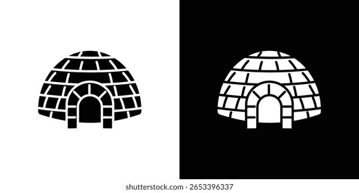 Ícone Igloo silhueta preta para web, e aplicativo móvel