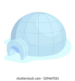 Igloo icon. Cartoon illustration of igloo vector icon for web