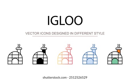 Igloo design ícone com fundo branco ilustração stock