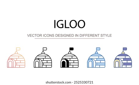 Igloo design ícone com fundo branco ilustração stock