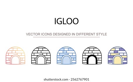 Igloo icon design with white background stock illustration