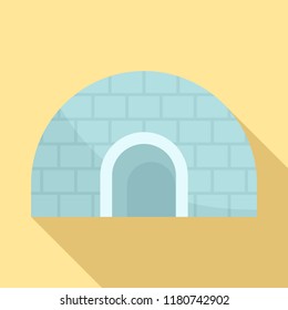 Igloo icon. Flat illustration of igloo vector icon for web design