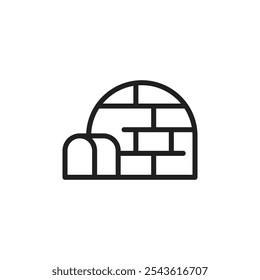 Igloo icon Flat line illustration