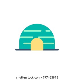 igloo icon flat style