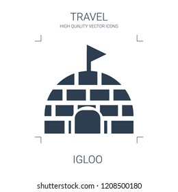 igloo icon. high quality filled igloo icon on white background. from travel collection flat trendy vector igloo symbol. use for web and mobile