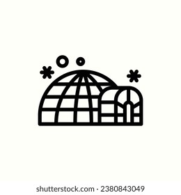 igloo icon, isolated icon in light background, perfect for website, blog, logo, graphic design, social media, UI, mobile app