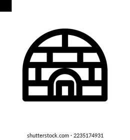 igloo icon line style vector