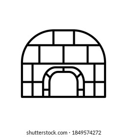 Igloo icon line vector for your design