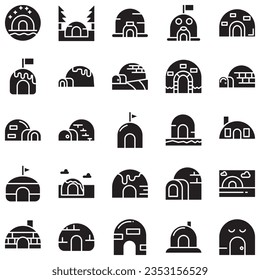 igloo icon. Linear style sign isolated on white background. Vector illustration