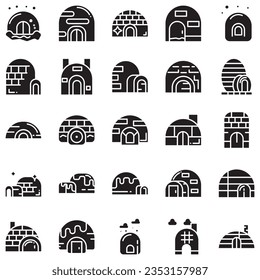 igloo icon. Linear style sign isolated on white background. Vector illustration