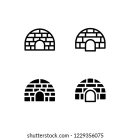 Igloo Icon Logo Vector Symbol. Arctic Icon