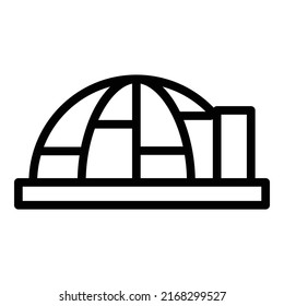 Igloo icon outline vector. Alaska winter. Ice snow