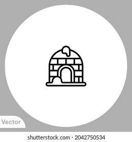 Igloo icon sign vector,Symbol, logo illustration for web and mobile